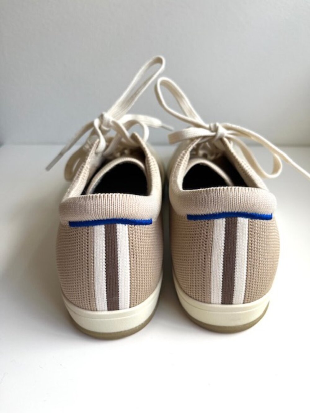 NWT Rothy's The Lace Up Sneakers in Biscuit | Women's Size 8 - Picture 5 of 8